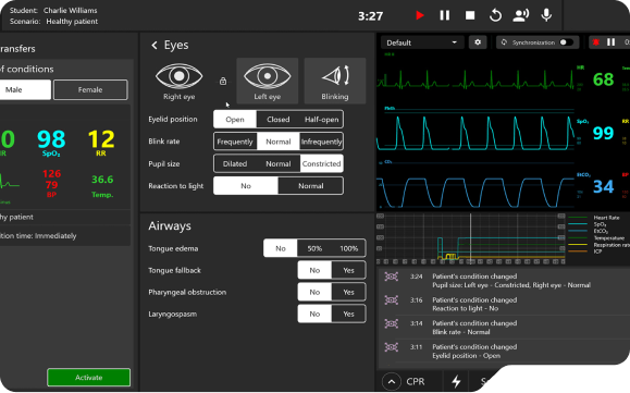 Leonardo simulator software interface